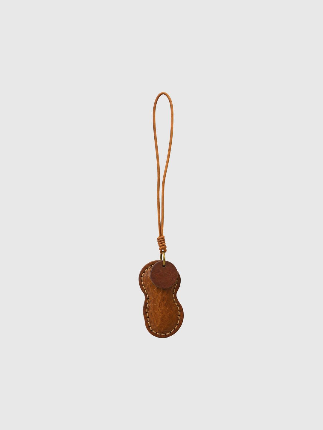 BAG CHARM PEANUT BROWN