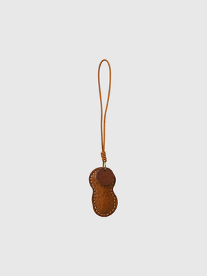 BAG CHARM PEANUT BROWN
