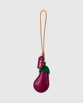 BAG CHARM EGGPLANT FLAT