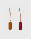 BAG CHARM CHINESE LETTERS RED