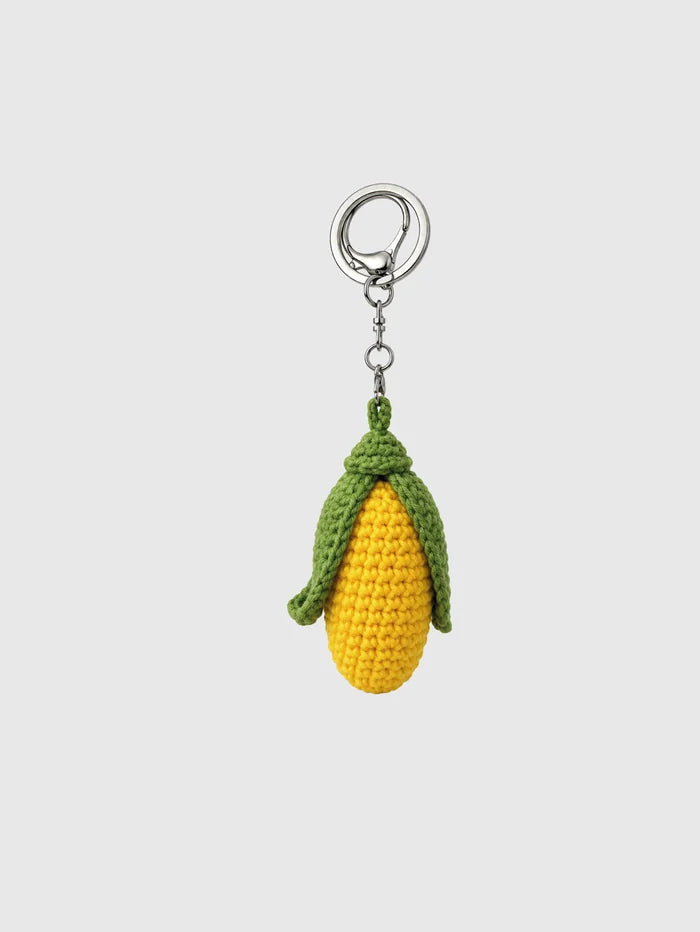 CROCHET BAG CHARM CORN