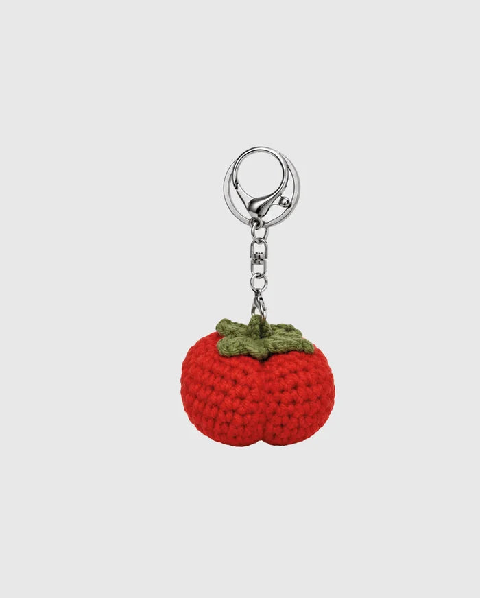 CROCHET BAG CHARM TOMATO